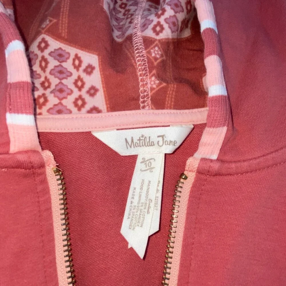 Matilda Jane Blair Zip Front Ruffle Hem Hoodie